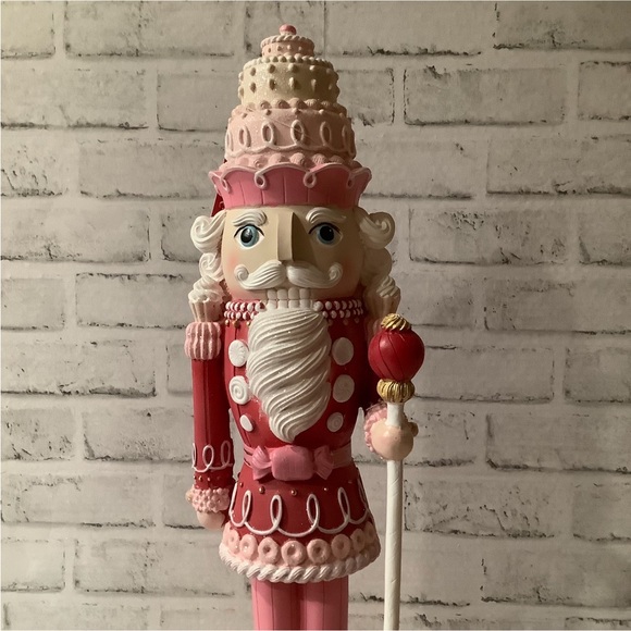 Peppermint Square 22” Pink Candy Nutcracker - Picture 2 of 6